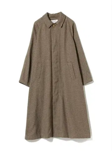 [ BEAMS BOY ] 건클럽 체크 빅 스텐카라 코트