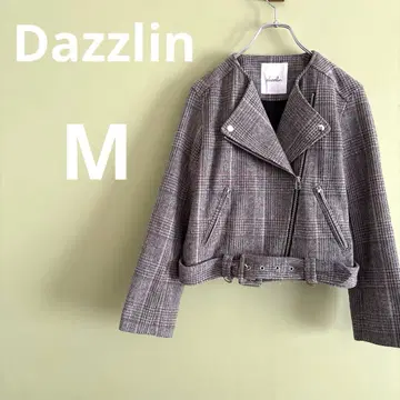 Dazzlin 더즐린 그레이 체크 라이더 자켓 M