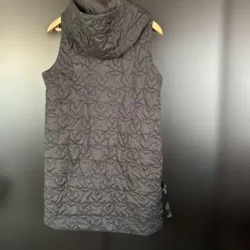 블랙 후드 부착 퀼팅 베스트 84 46 경량 얇은 솜