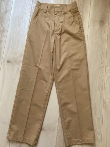 ANGIE 하이웨스트 센터 프레스 워크 팬츠 베이지