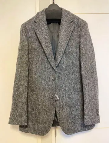 [ SALE ] 해리스 트위드 테일러드 자켓 그레이 헤링본 L
