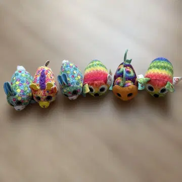 Ty 컬러풀 동물 봉제 인형 세트