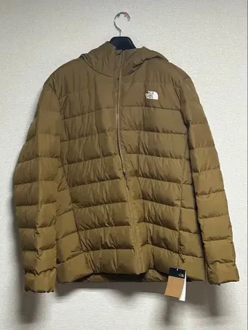 THE NORTH FACE 후드 부착 다운 자켓 XXL 브라운