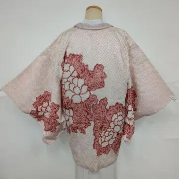 h43487 꽃무늬 옅은 핑크색 조임 겉옷