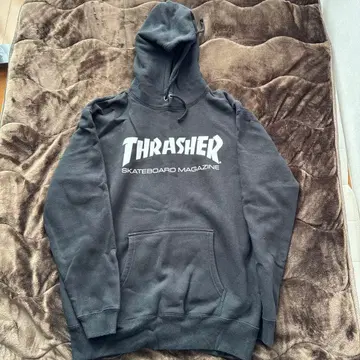 THRASHER 블랙 후드티 후드 부착 XL 사이즈