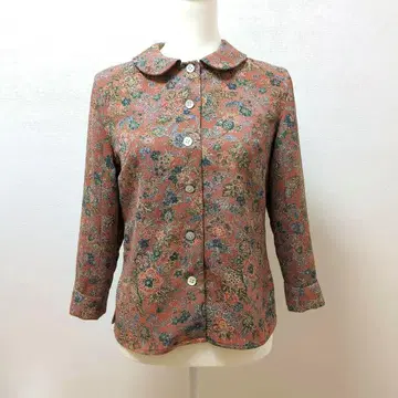 둥근 카라 꽃무늬 블라우스 셔츠 기모노 리메이크