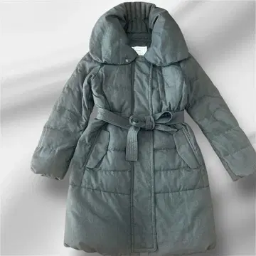 PLST 다운 코트 A라인 벨트 포함 다운 자켓 S
