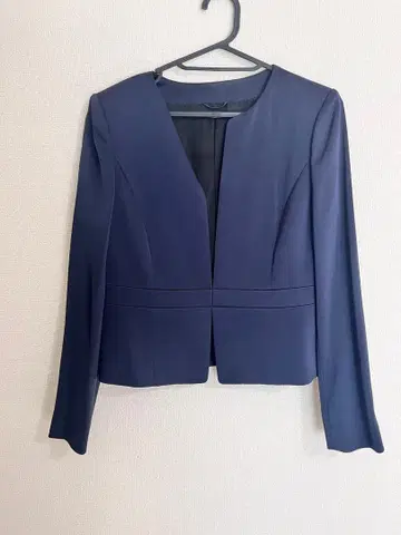 ANAYI 노카라 자켓 트리아세 새틴 네이비