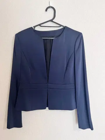 ANAYI 노카라 자켓 트리아세 새틴 네이비