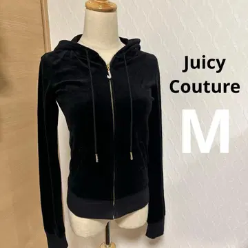 쥬시 꾸뛰르 비쥬 지퍼 탑 블랙 벨로아 M 사이즈