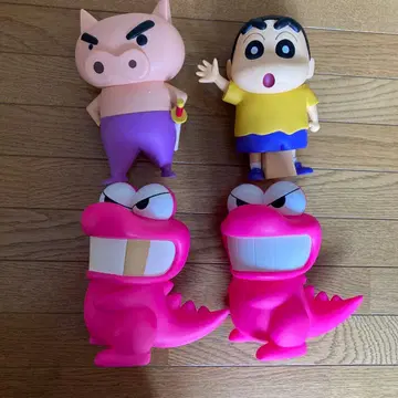 짱구는 못말려 소프트 비닐 피규어 4개 세트 브리브리자에몽 와니야마 씨