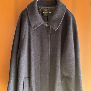 mizuiro ind 2023AW 울 블렌드 발마칸 코트 네이비