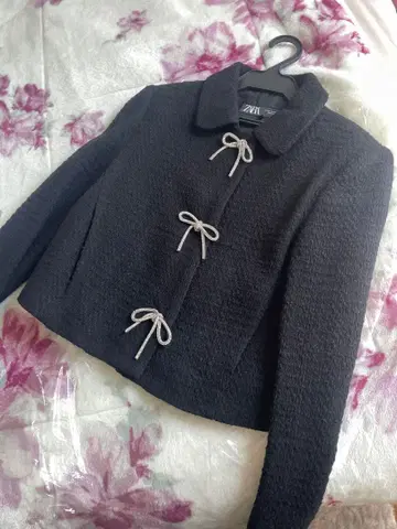 ZARA 리본 트위드 자켓 XS