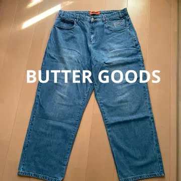 BUTTER GOODS 배기 데님 배기진 34 버터굿즈