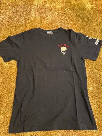 CROWS 스컬 자수 T셔츠 블랙 무장전선