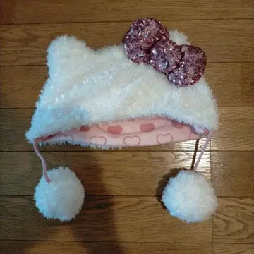 USJ 유니버셜 키티 모자 팬캡 헬로키티 스팽글