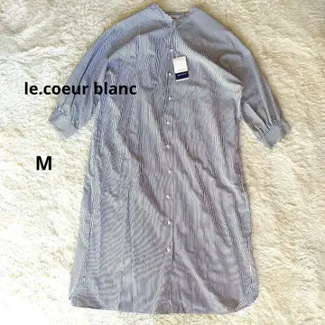 le. coeur blanc 펄 버튼 돌먼 셔츠 원피스 미사용 새상품