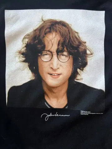 존 레논 프린트 오버 사이즈 맨투맨