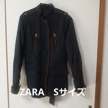 [ S 사이즈 ] ZARA BASIC 네이비 퀼팅 자켓