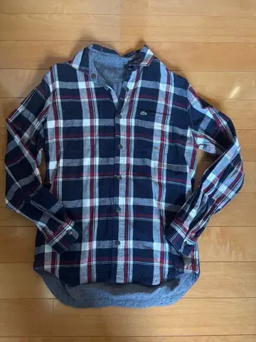 Lacoste 긴팔 체크 셔츠 리버서블 새상품급