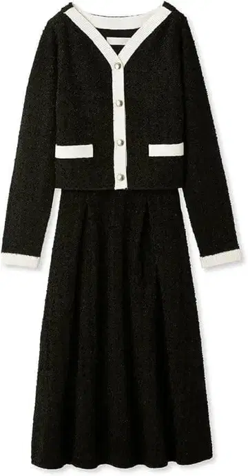 CELFORD 셀포드 트위드 니트 셋업 블랙 사이즈 38