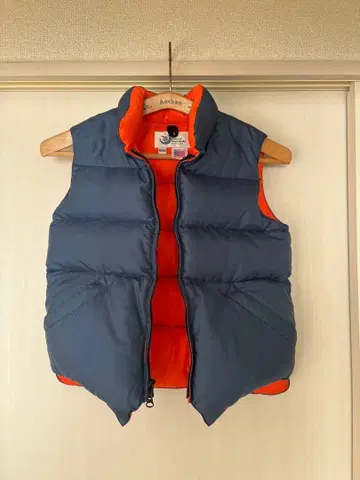 Crescent Down Works 다운 베스트 xxxs 파랑/오렌지