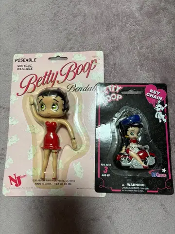 베티 붑 레트로 피규어와 키링 미사용