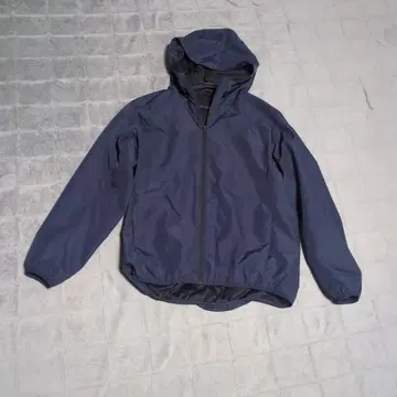 GU, 윈드프루프 쉘 후드티, 네이비, L