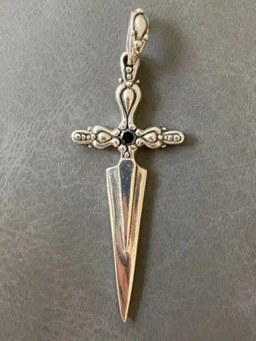 실버 925 목걸이 탑 검 디자인