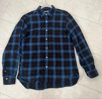 옴브레 체크 셔츠, 멋진 배색, 프릭스스토어, L 사이즈