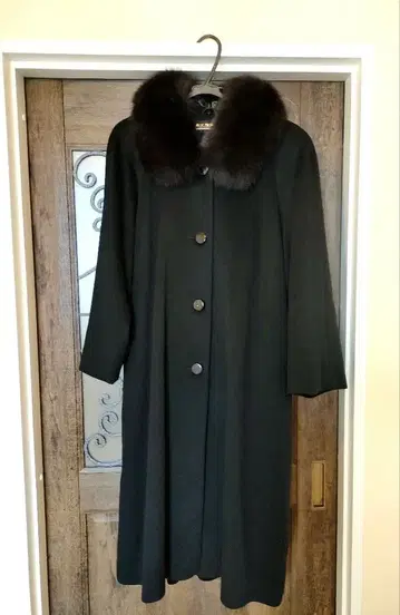 PURE CASHIMERE NYC 겨울 롱 코트 탈부착 퍼 포함