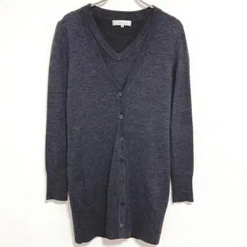 M-PREMIER V넥 앙상블 니트 롱 가디건 38