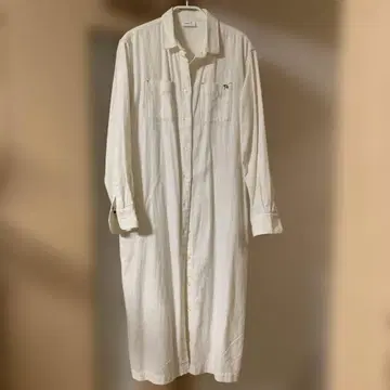 아놀드 파머 긴팔 셔츠 원피스 화이트