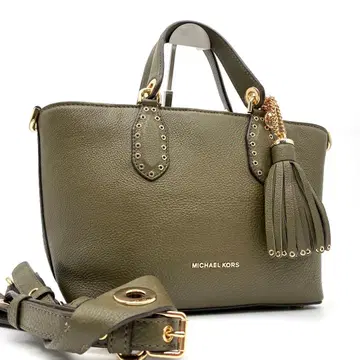 컨디션 최상 마이클코어스 2way 브루클린 숄더백 가죽 카키