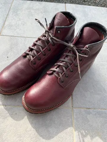 벡맨 9011 블랙 체리 페더 스톤 가죽 비브람 밑창