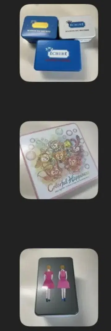 빈 캔 3개 세트 컬러풀 캐릭터 굿즈