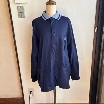 SAMMY MAC 네이비 피케 셔츠 울 100% L 사이즈