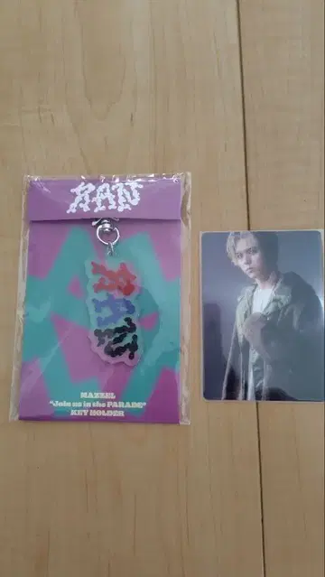 MAZZEL 란 아크릴 키홀더 & 트레이딩 카드