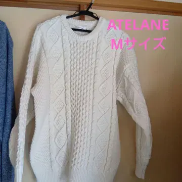 새상품급 ATELANE 케이블 니트 M 사이즈 화이트