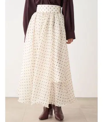 오간자 볼륨 스커트 도트 snidel 스나이델