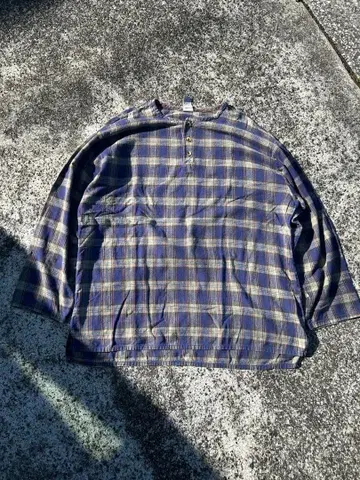 90s 옴브레 체크 그랑파 셔츠