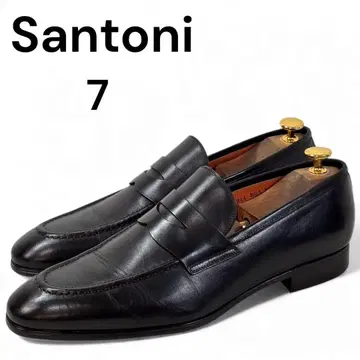새상품급 산토니 7 26 가죽 코인 페니 로퍼 블랙