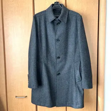 남성용 다크 그레이 스텐카라 코트