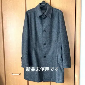 남성용 다크 그레이 스텐카라 코트