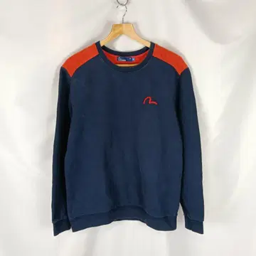 EVISU JEANS 맨투맨 XL 네이비 오렌지 B3916