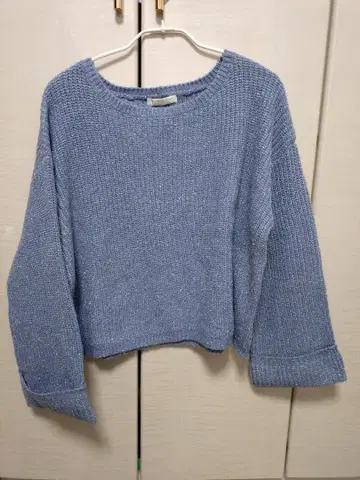 스팽글 골지 니트 WEB 한정 컬러: 블루 24AW