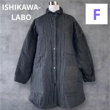 새상품급 이시카와 라보 퀼팅 자켓 블랙 데님 충전솜 아우터 F