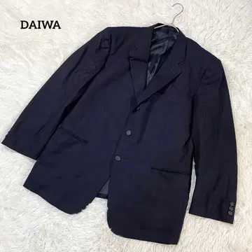 DAIWA 테일러드 자켓 네이비 체크 L 울 2217