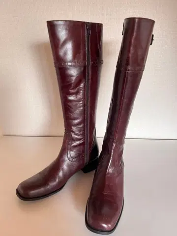 사바사바 cava cava 가죽 롱 부츠 23.5 버건디