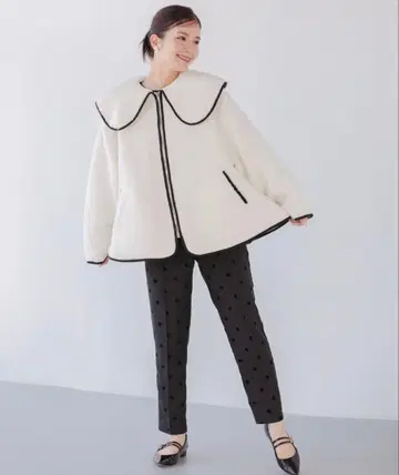 fitmore 빅 칼라 텐트 라인 파이핑 보아 아우터